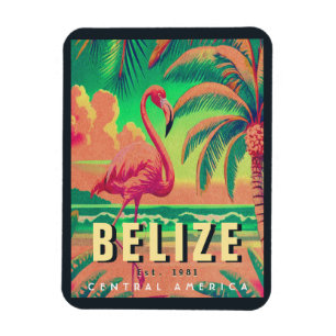 Íman Belize Central America Vintage Tropical de 1950
