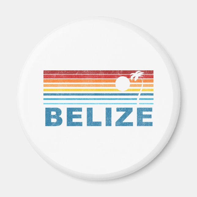 Íman Belize da Árvore de Palma Retroativa (Frente)