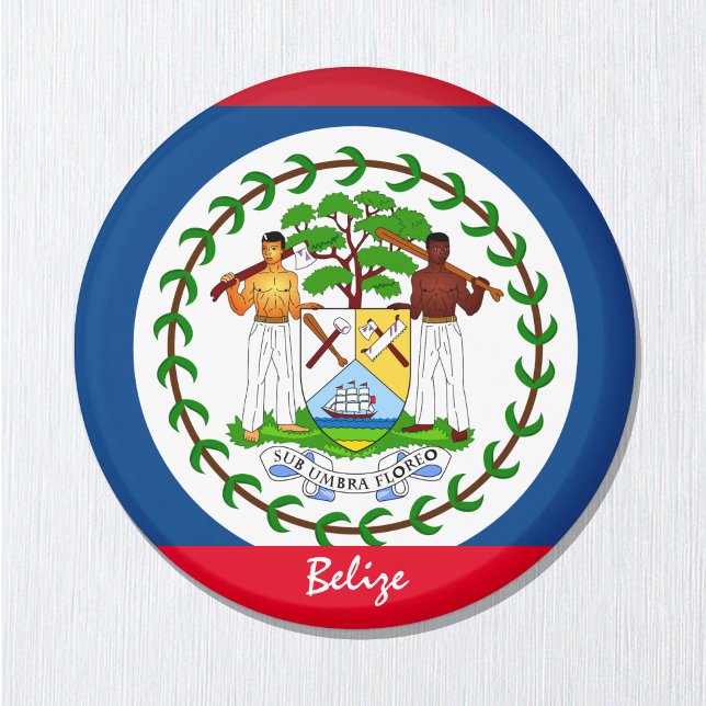 Íman Belize flag & America - fãs de viagem/esportes (Criador carregado)
