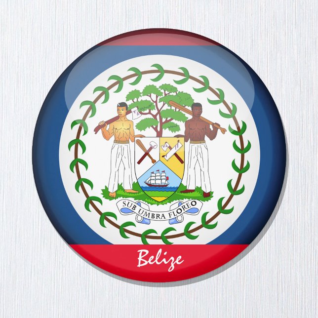 Íman Belize flag & America - fãs de viagem/esportes (Criador carregado)