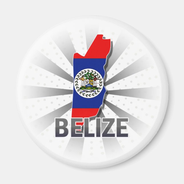 Íman Belize Mapa do Sinalizador 2.0 (Frente)