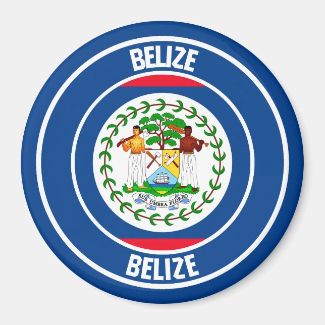 Íman Belize Round Emblem (Frente)