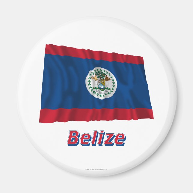 Íman Belize Sinalizador de Onda com Nome (Frente)