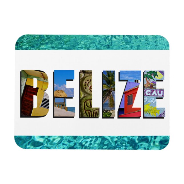 Íman Belize Tropical Beach Blue Ocean FoViagem (Horizontal)