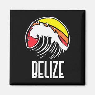 Íman Belize Vintage Anos 80 Retro Surfando Onda Da Prai