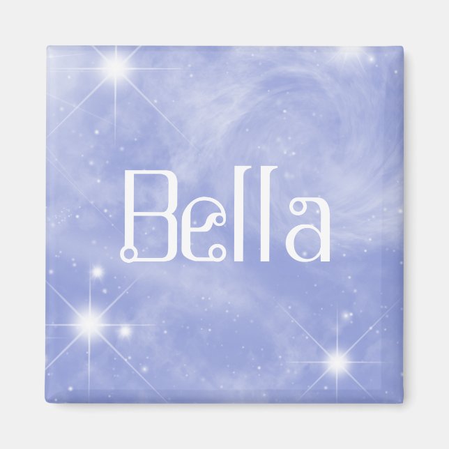 Íman Bella Name Magnet Editável | Starry Space (Frente)