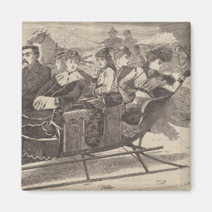 Íman Belles de Natal (Lindas Mulheres, um Xmas Sleigh)