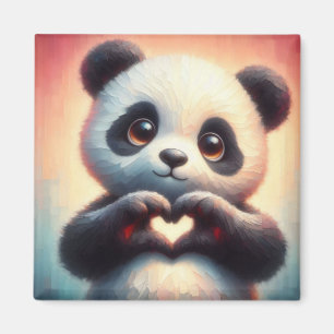 Íman Belo Amor Coração Panda