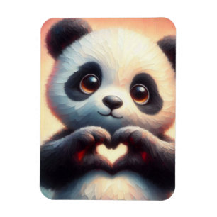 Íman Belo Amor Coração Panda