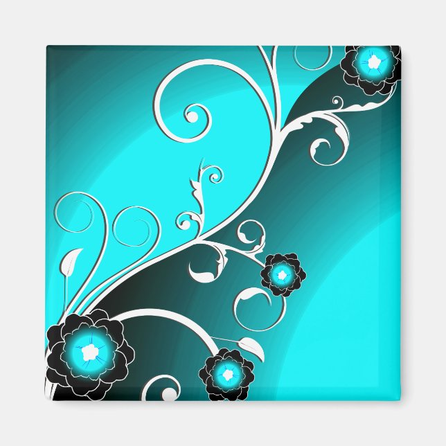 Íman Belo Aqua Legal Gota-Gota Retro Floral (Frente)