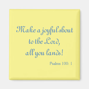 Íman Belo azul e amarelo Elogio