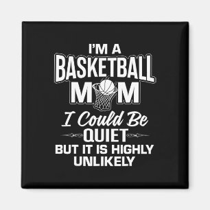 Íman Belo Basquete Mãe Merch - Design de Mães Única