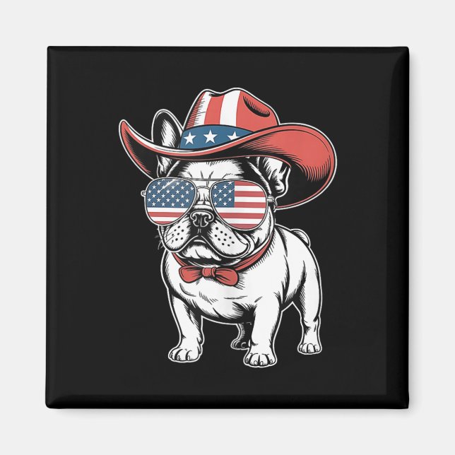 Íman Belo Buldogue Francês Engraçado Cachorro Americano (Frente)