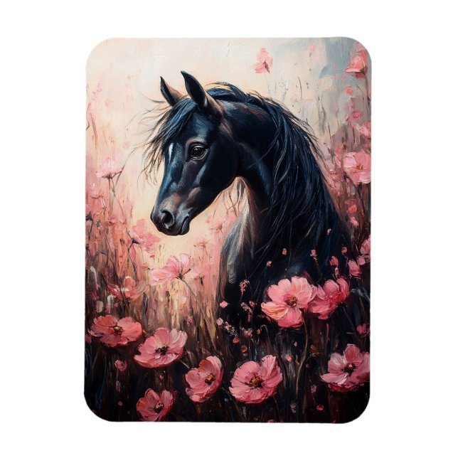 Íman Belo Cavalo Blush Flores Rosa (Vertical)