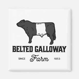 Íman Belo crachá redondo de vaca galloway cinza ou desi