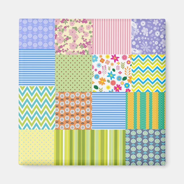 Íman Belo design de retalhos (Frente)