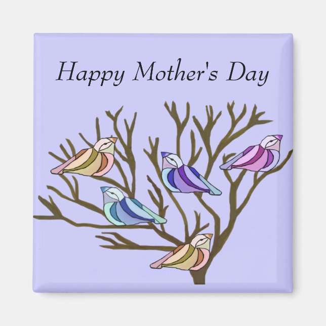 Íman Belo Dia de as mães de aves (Frente)