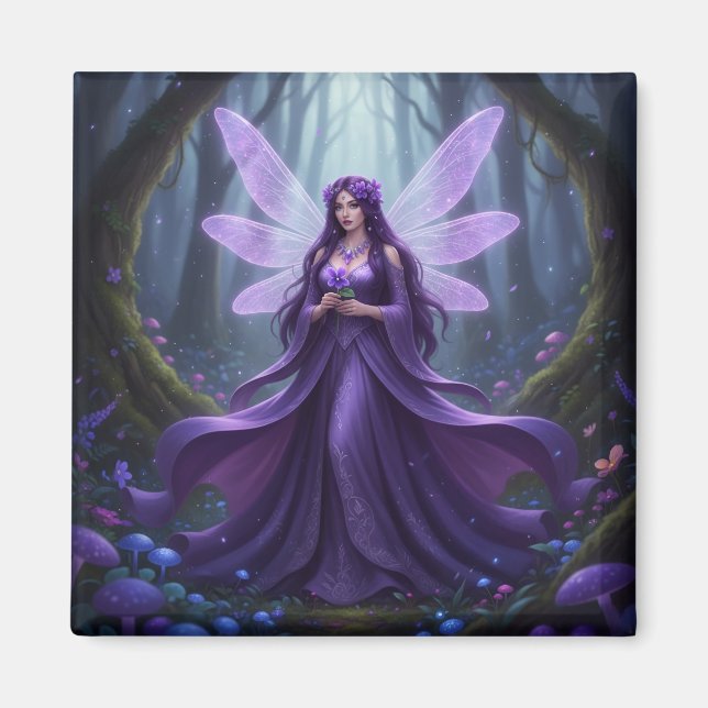 Íman Belo Fevereiro Ametist Fairy (Frente)