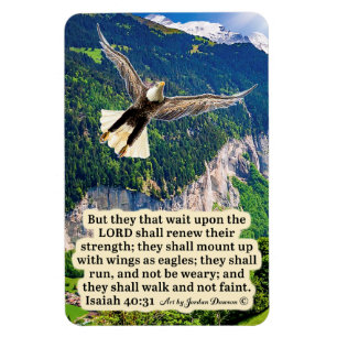Íman Belo Magneta das Escrituras de Águia Isaiah 40:31
