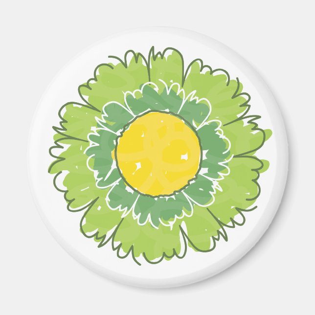 Íman Belo Magneto de Flor - Verde (Frente)