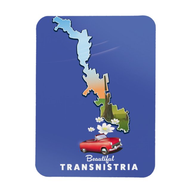 Íman Belo mapa da Transnístria (Vertical)