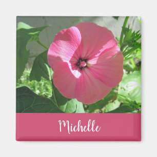 Íman Belo nome de foto de flor rosa 