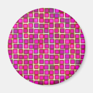 Íman Belo padrão de Azulejo Abstrato a rosa