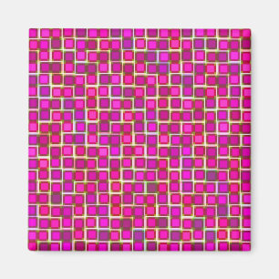 Íman Belo padrão de Azulejo Abstrato a rosa