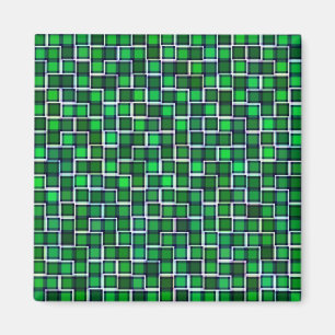 Íman Belo padrão de Azulejo Abstrato em verde