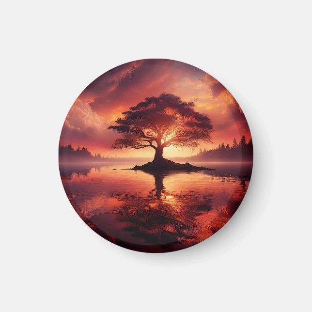 Íman Belo panorama solar com reflexões (Frente)