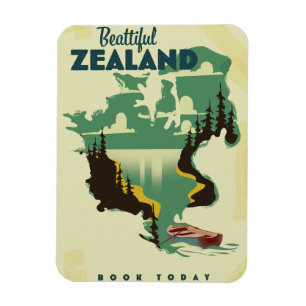 Íman Belo Poster de viagens da Zelândia