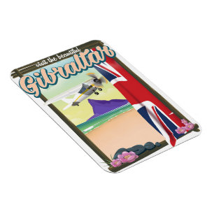 Íman Belo Poster de viagens de Gibraltar