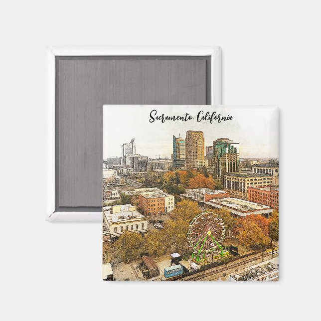 Íman Belo Sacramento California City View (Front/Back)