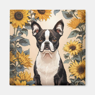 Íman Belo Sol Amarelo de Boston Terrier