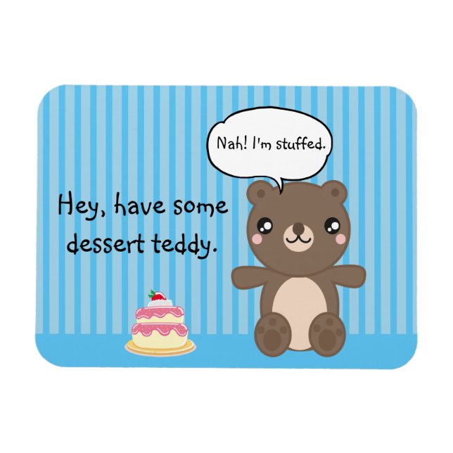 Íman Belo Urso De Teddy Crianças Engraçadas Piadas (Horizontal)