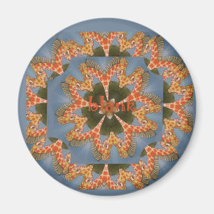 Íman Belo vazio de girafa colorida africana