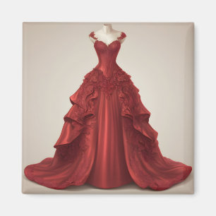 Íman Belo vestido vermelho