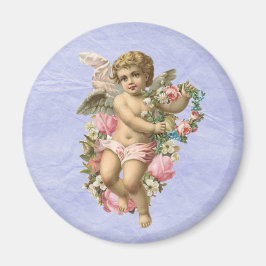 Íman Belo Vintage Cherub / Angel com flores