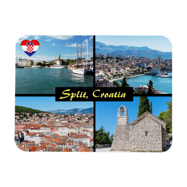 Íman Belos Pontos Turísticos de Split - Croácia, Europa (Horizontal)