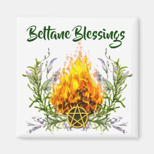 Íman Beltane Abençoa Fogo Floral Wicca