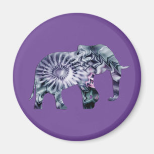 Íman Bem-Estar Animal - Silhueta Elefante Fractal 2