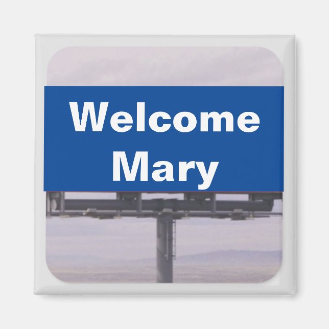 Íman Bem-vinda a Mary Magnet (Frente)