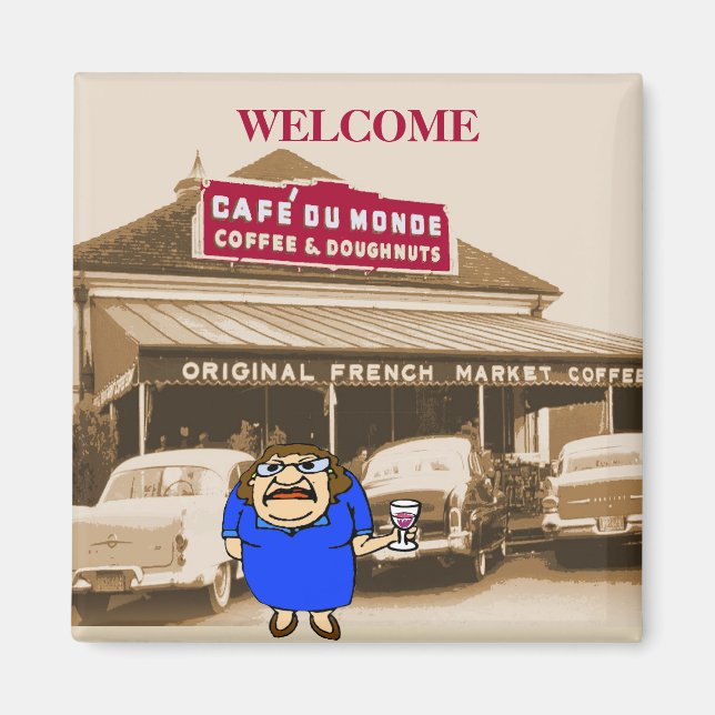 Íman Bem-vinda senhora no Compro Café (Frente)