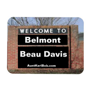 Íman BEM-VINDO A Belmont Beau Davis Flexível