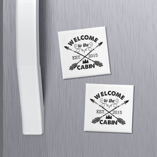 Íman Bem-vindo à Cabina | Setas russas e Árvore de pinh (Criador carregado)