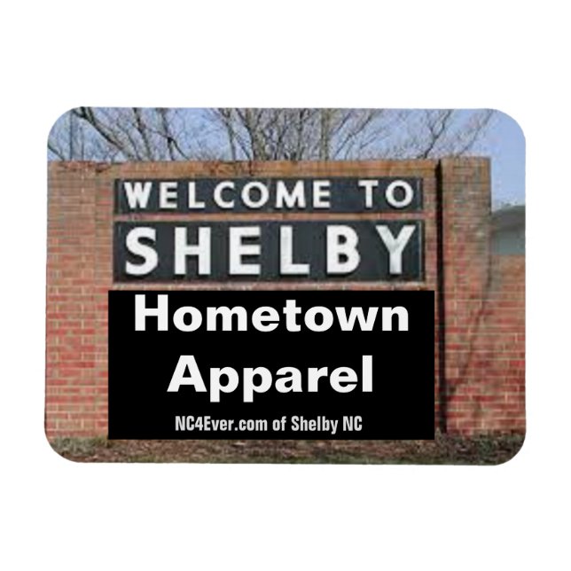 Íman BEM-VINDO À SHELBY Hometown Roupa (Horizontal)