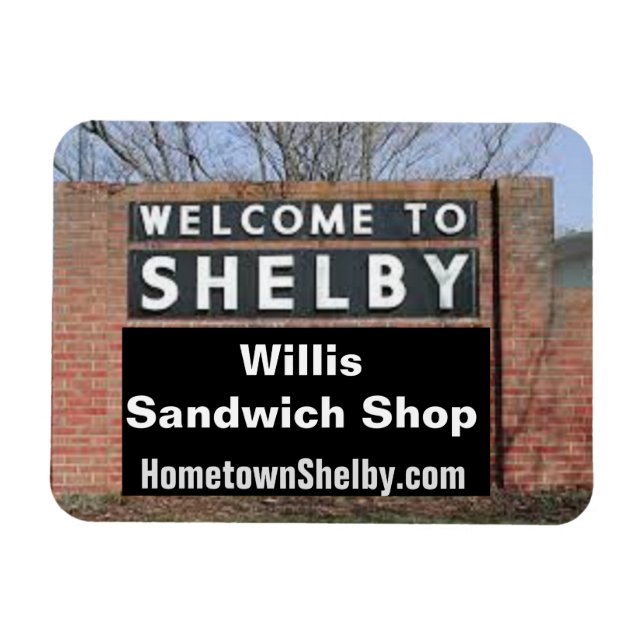 Íman BEM-VINDO A SHELBY Willis Sandwich Compra Mães fle (Horizontal)