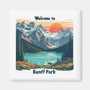 Íman Bem-vindo ao Banff National Canadian Park