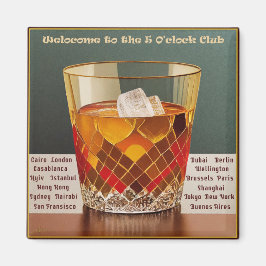 Íman Bem-vindo ao Design do Meio século do Clube das 5