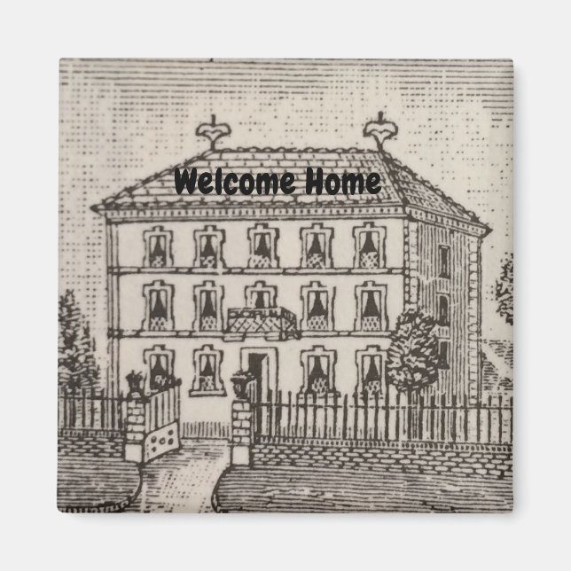 Íman Bem-vindo ao Home Vintage House Comprador de Obrig (Frente)